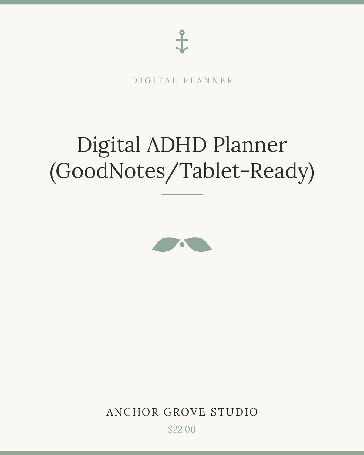 Digital ADHD Planner Good Notes Tablet-Ready Digital ADHD Planner Good Notes Tablet-Ready