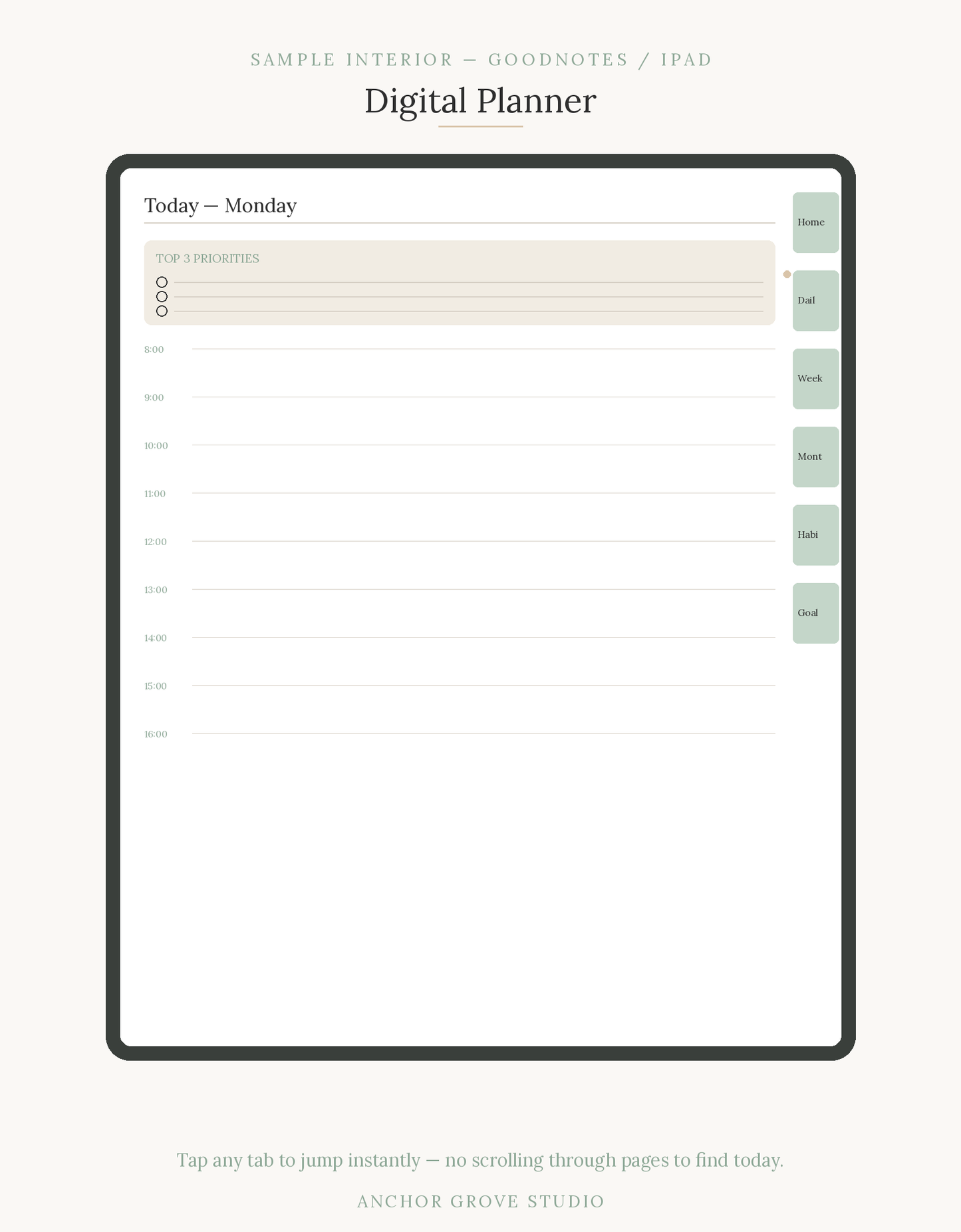 Digital ADHD Planner (GoodNotes/Tablet-Ready)