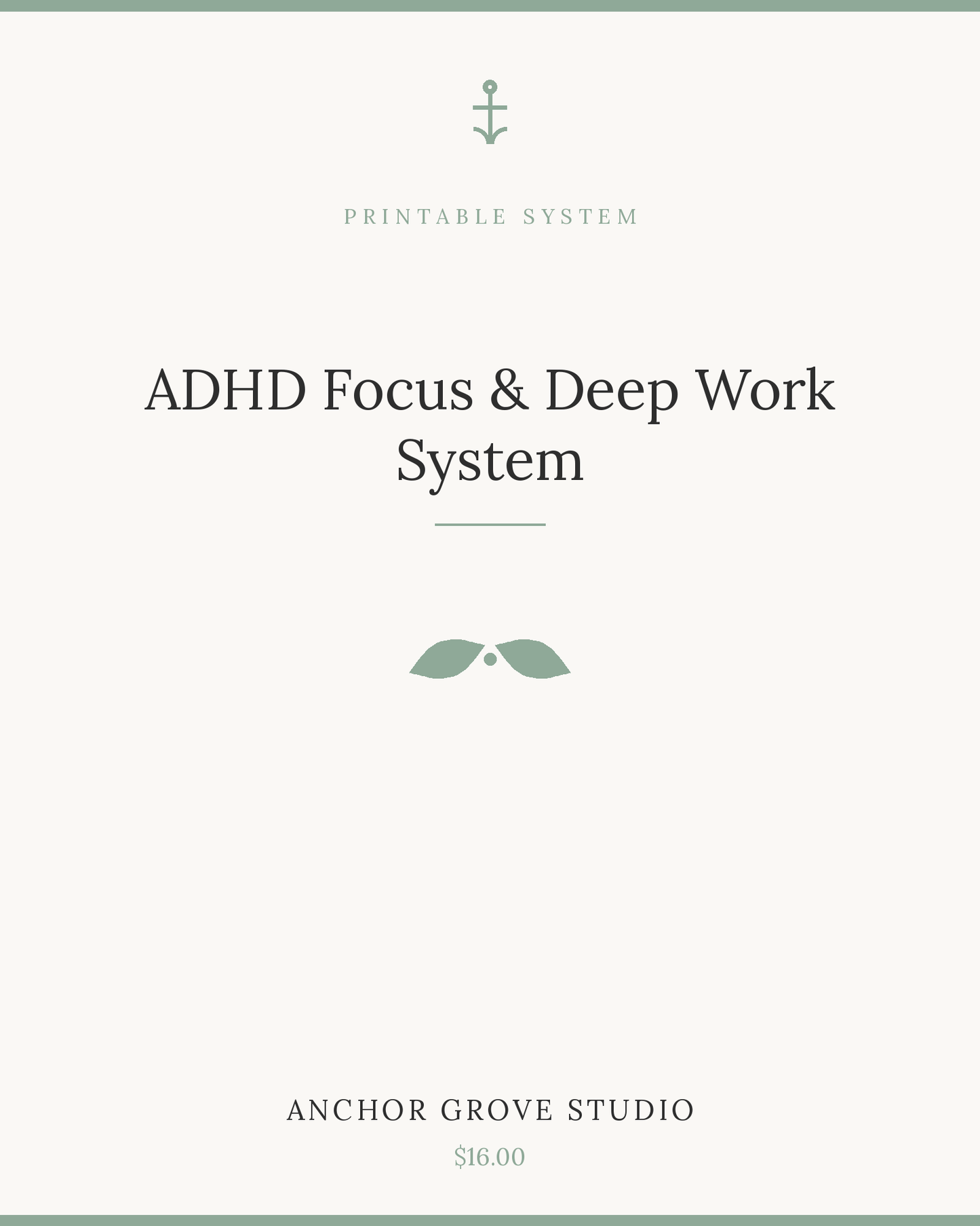 ADHD Focus & Deep Work System