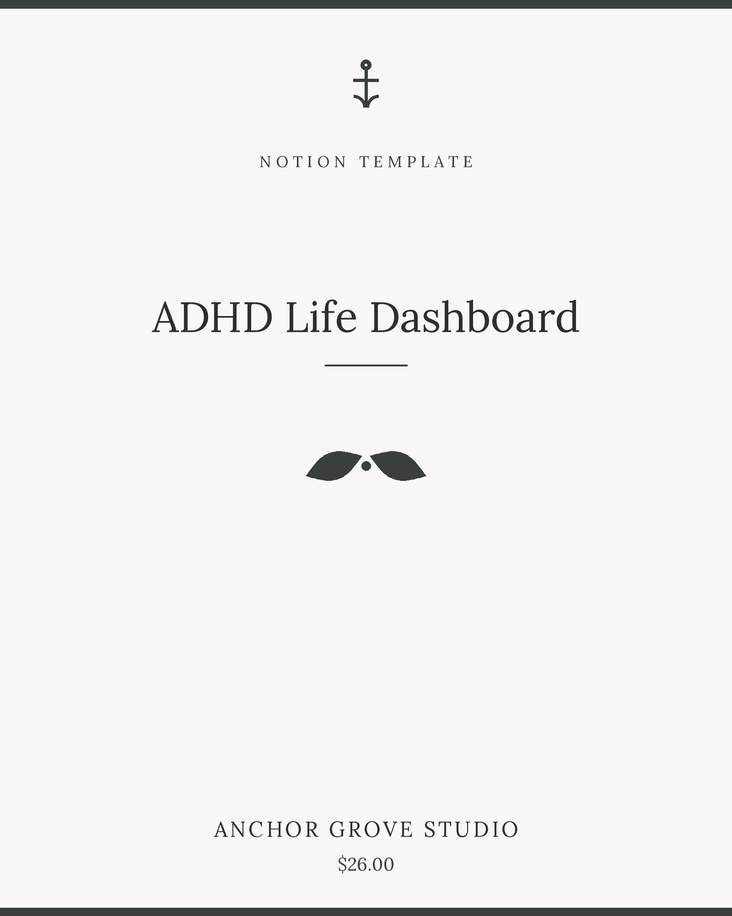 ADHD Life Dashboard (Notion Template)