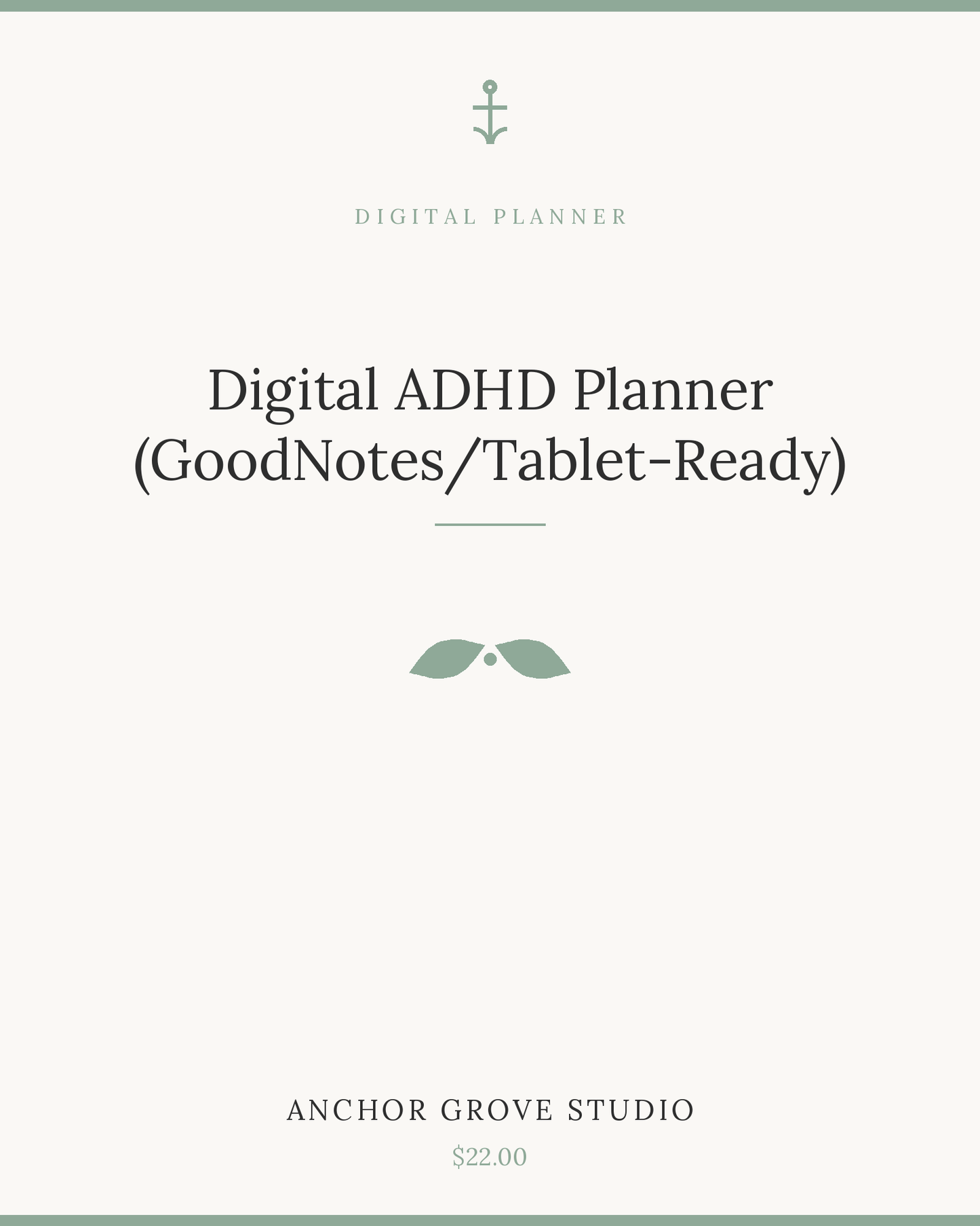 Digital ADHD Planner (GoodNotes/Tablet-Ready)
