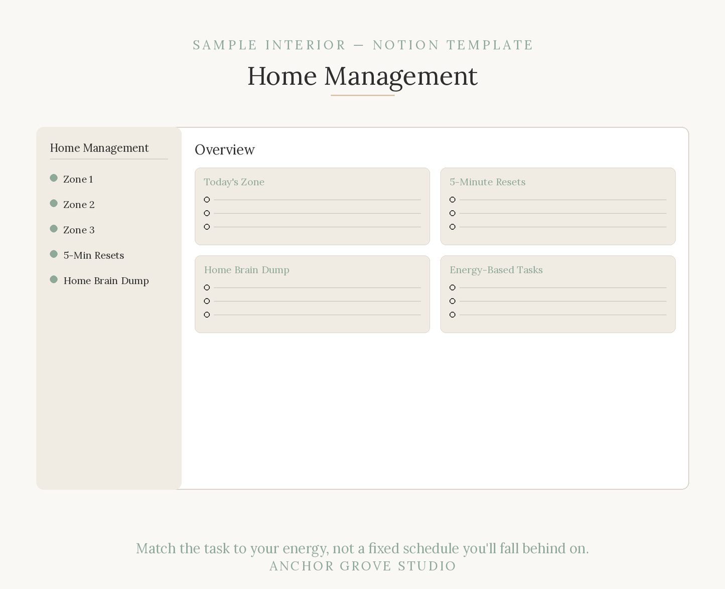 ADHD Home Management (Notion Template)