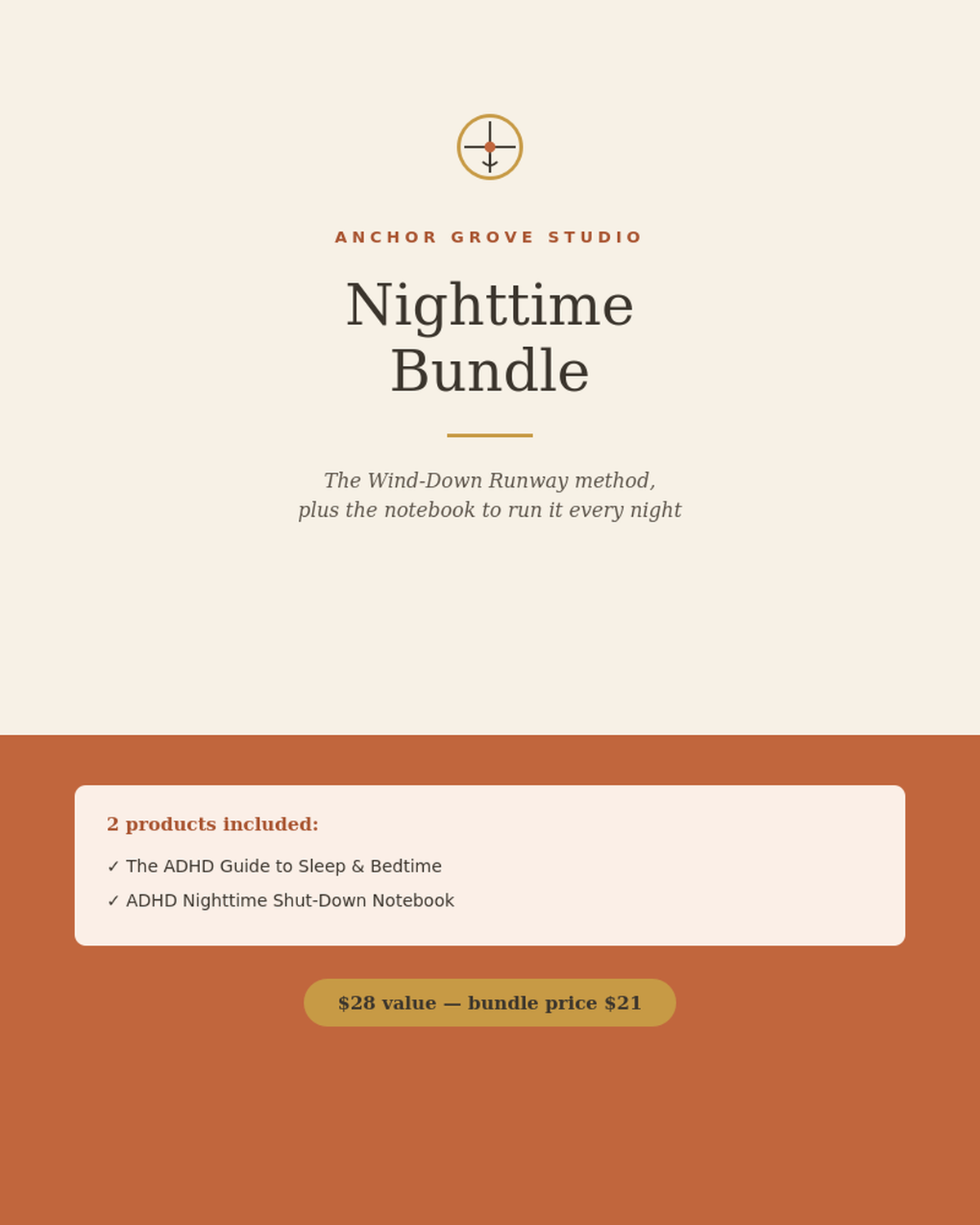 Nighttime Bundle Wind Down Runway method fillable notebook