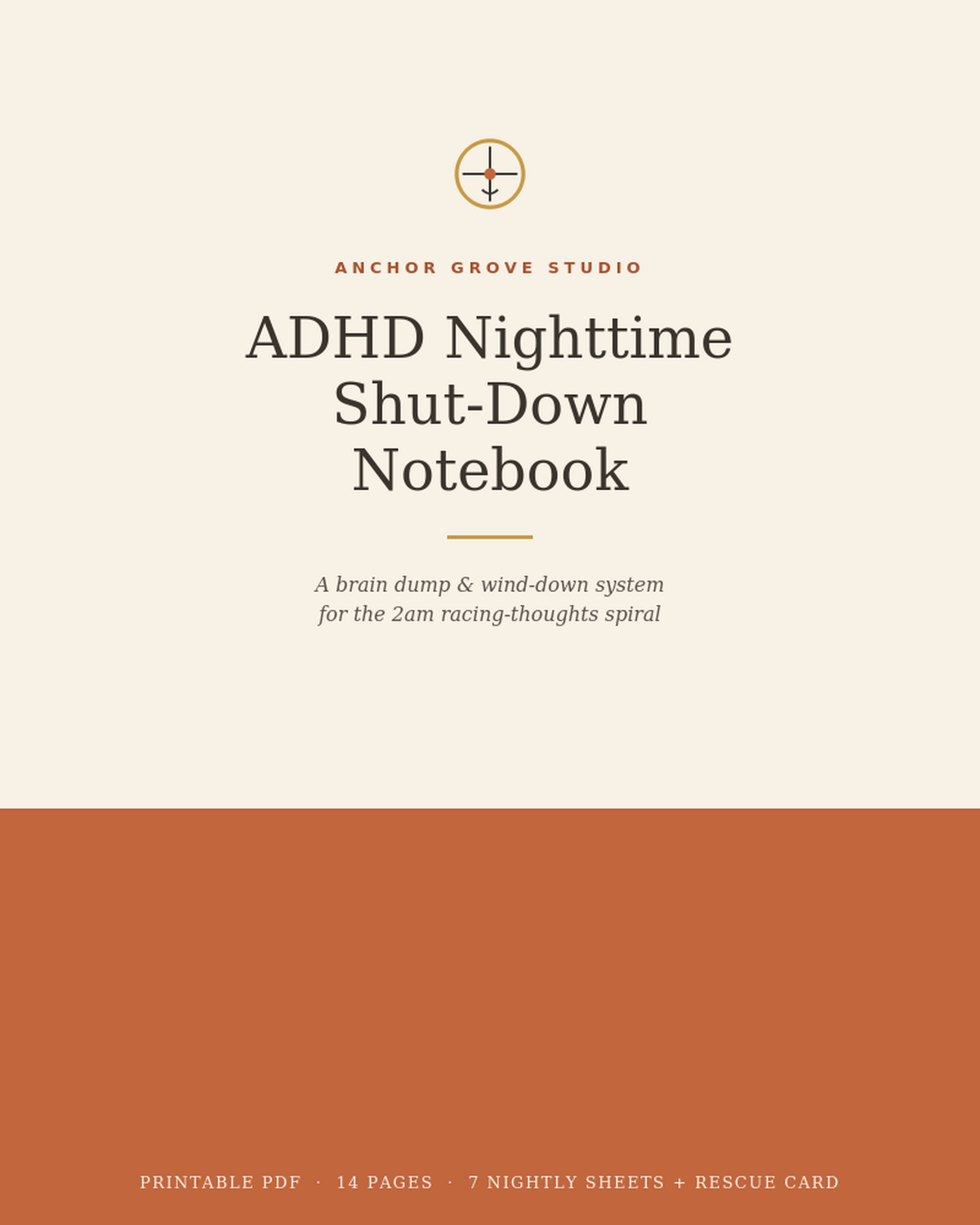 ADHD Nighttime Shut-Down Notebook ADHD Nighttime Shut-Down